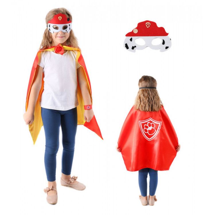 Kostým Paw patrol Marshall – plášť s maskou